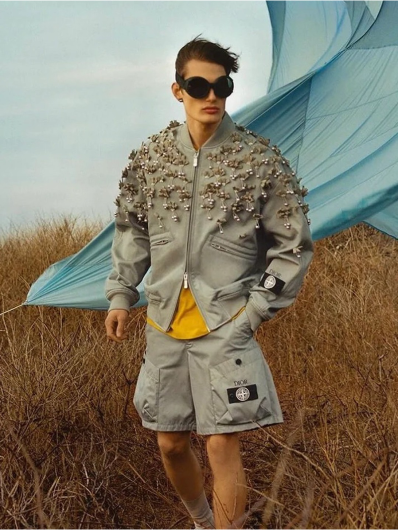 Dior x Stone Island Collaboration Satin Twill Shorts