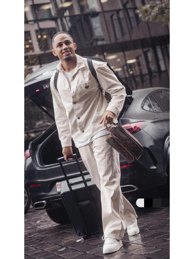 Prada Men's Denim Shirt Jacket – Timeless Elegance in Ivory