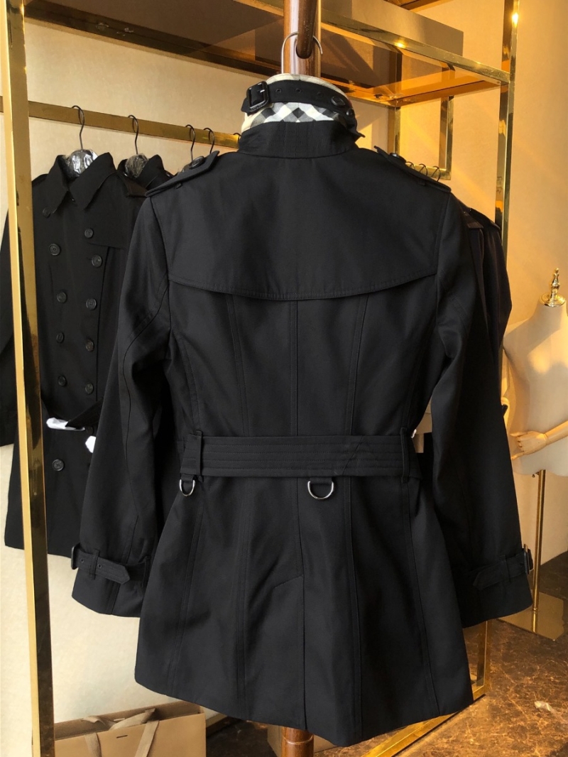 Burberry Women's Sandringham Short Heritage Trench Coat black