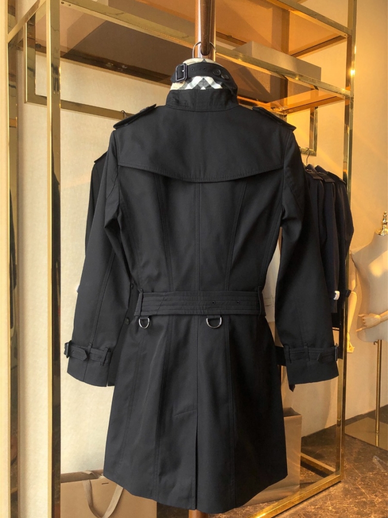 Burberry Women's Sandringham Series Mid-Length Black Trench Coat black