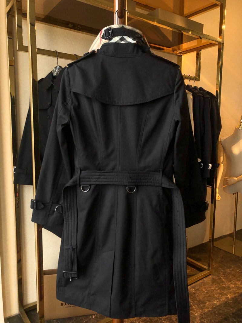 Burberry Sandringham Long Honey-Color Women's Trench Coat black