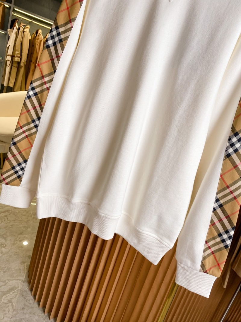 Burberry White Vintage Check Patchwork Cotton Oversized Sweatshirt