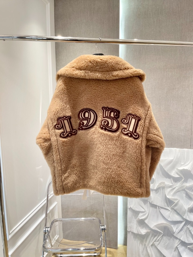 Maxmara Taddy Teddy 70th Anniversary 1951 Biker Jacket in Embroidered Camel Color