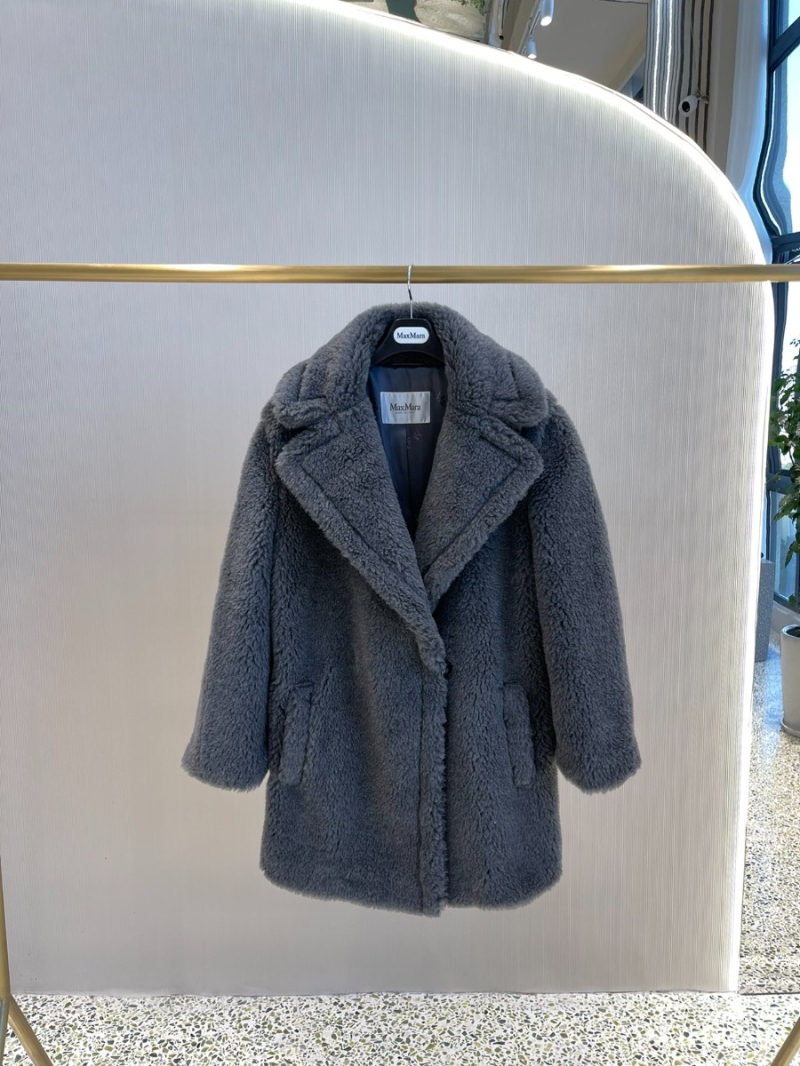 Maxmara Taddy Teddy Coat in Short Deep Space Gray