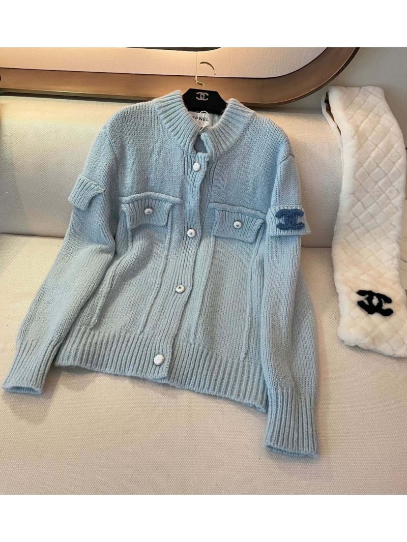 Chanel Vintage Collection Cashmere Cardigan – Smog Blue