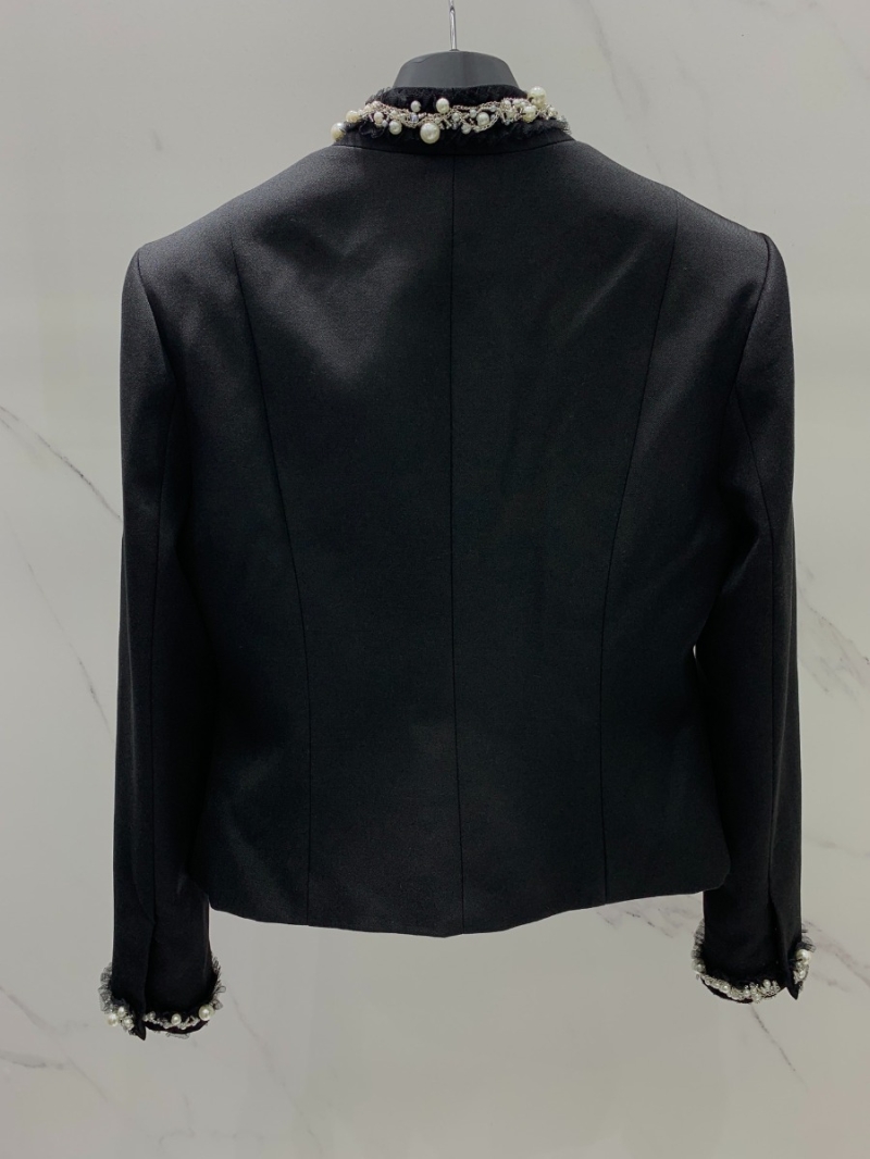 BALMAIN Embellished Wool Blazer with Chain Details