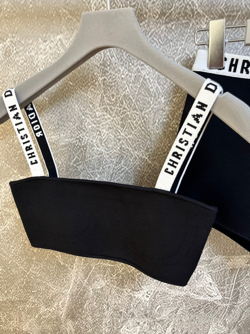 Christian Dior Pure Color Base Layer Set - CD Feminist Collection Vest Set. Black