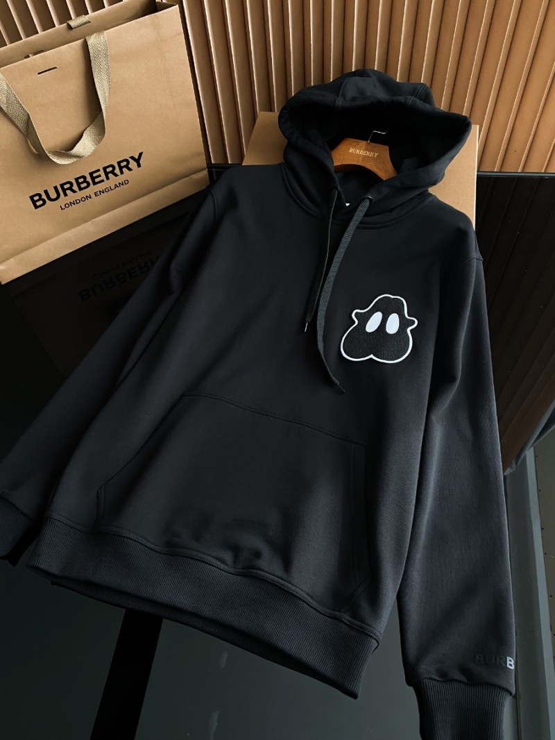 Burberry Monster Embroidered Cotton Loose Hooded Sweatshirt Unisex