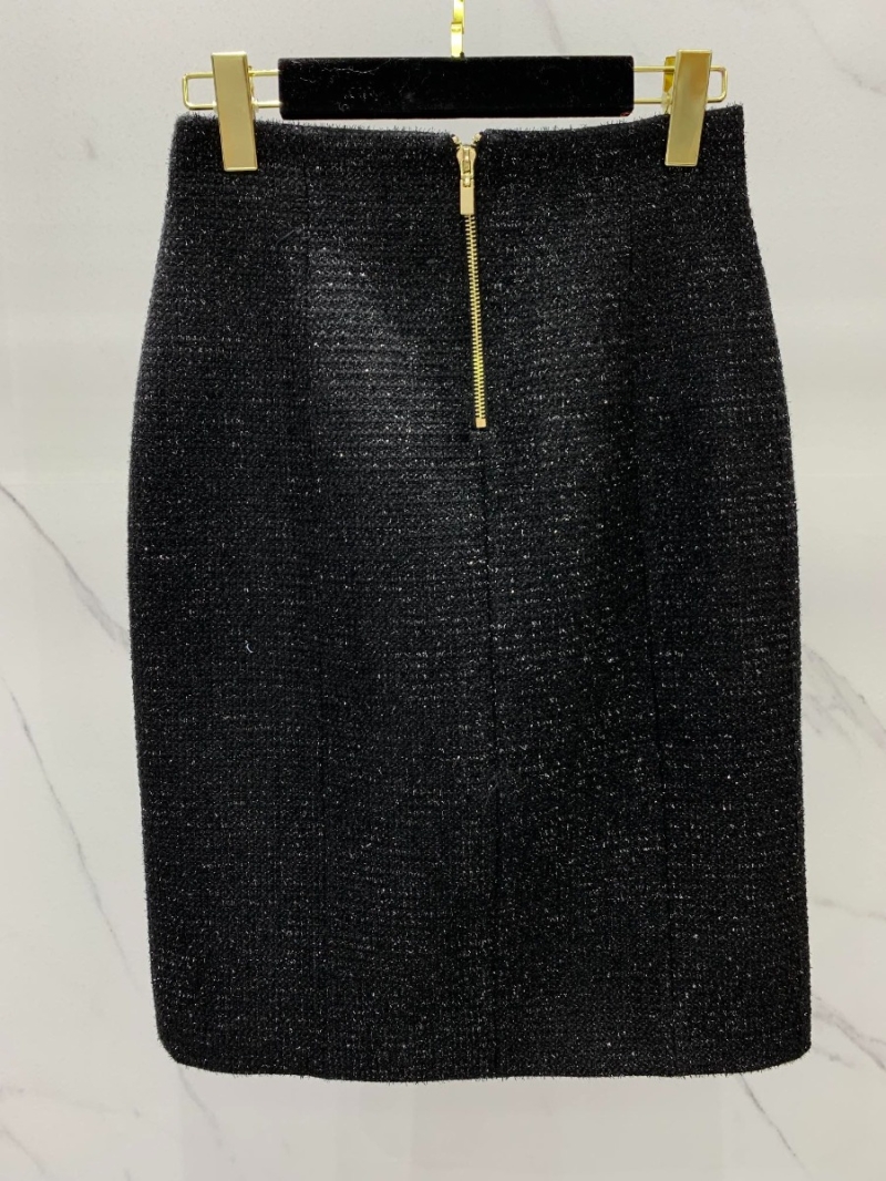 CHANEL Vintage Collection Custom Sparkle Tweed Cardigan and Skirt Set