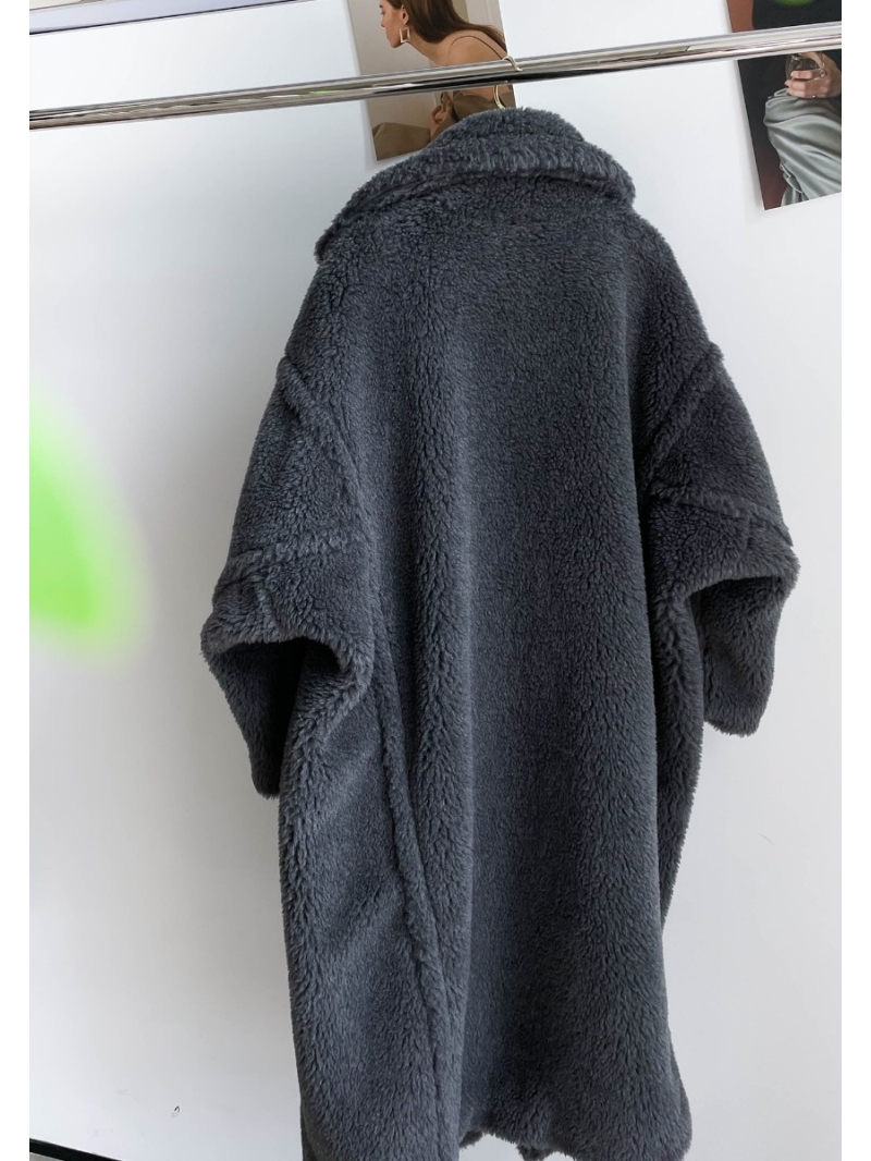 Maxmara Teddy Bear Icon Coat  Space gray