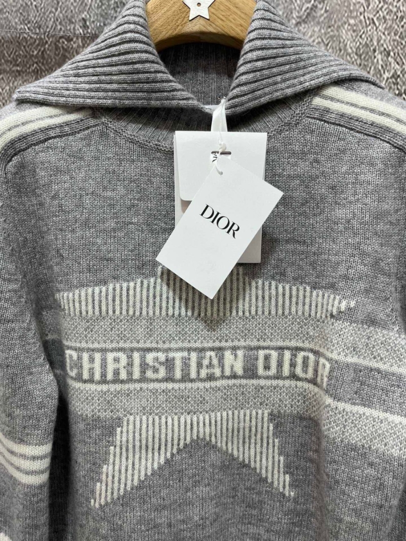 Dior Alps Limited Edition Cashmere Wool Sweater with Lucky Star Collar