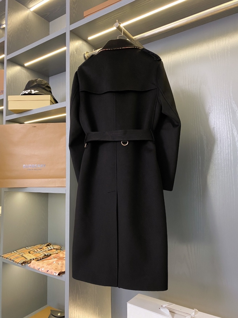 Burberry Kensington Pure Cashmere Trench Coat Black
