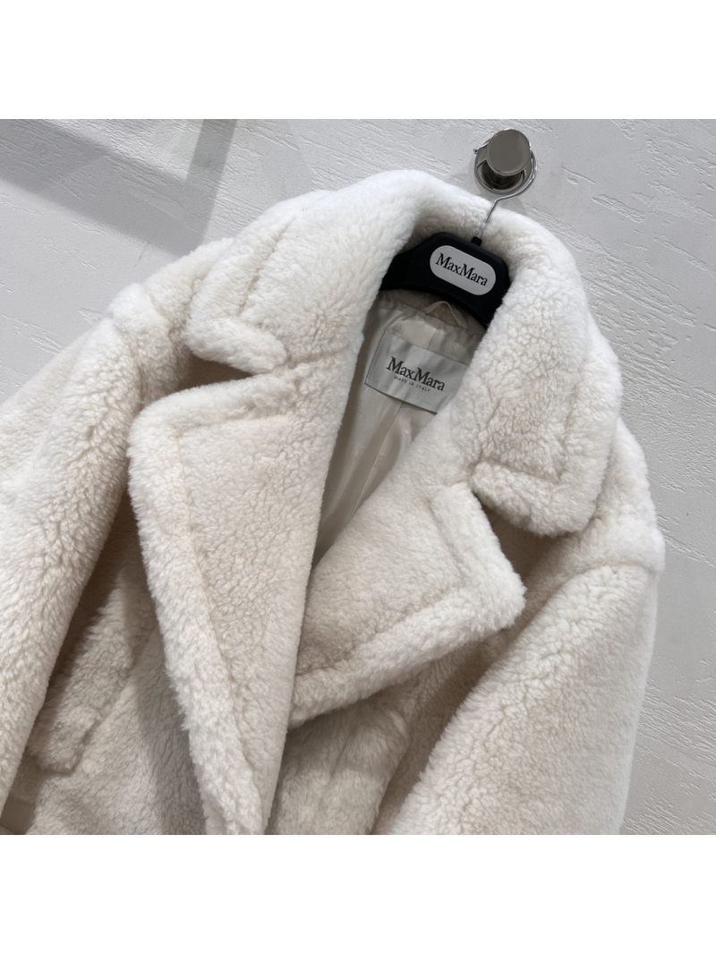 Max Mara TeddyBear White Jacket - A Distinctive Short White Classic.
