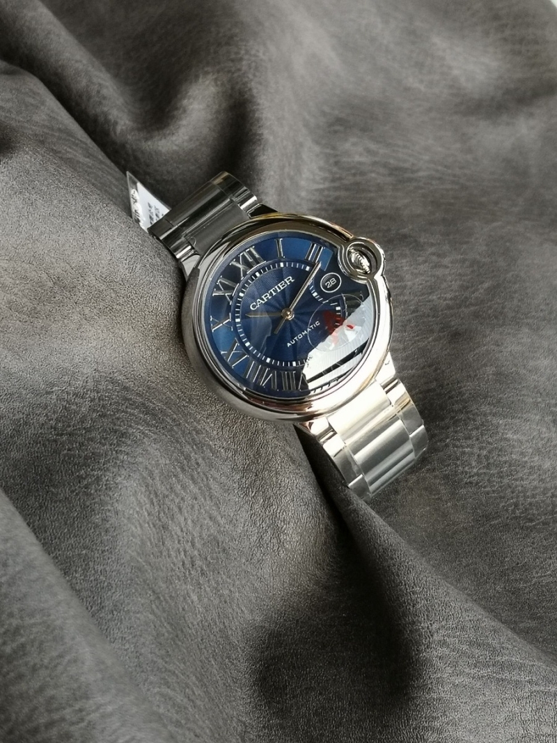 Ballon Bleu De Cartier Watch 42mm Mechanical Movement with Automatic Winding & Steel W69012Z4 blue