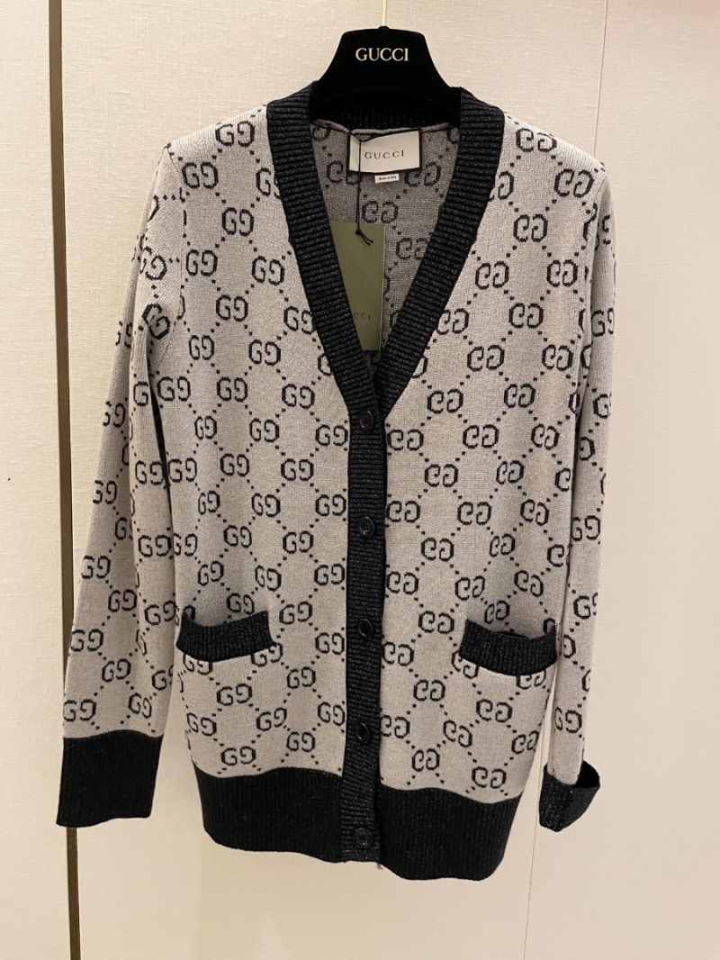 Gucci G G Autumn-Winter Knitted Wool & Cashmere Cardigan