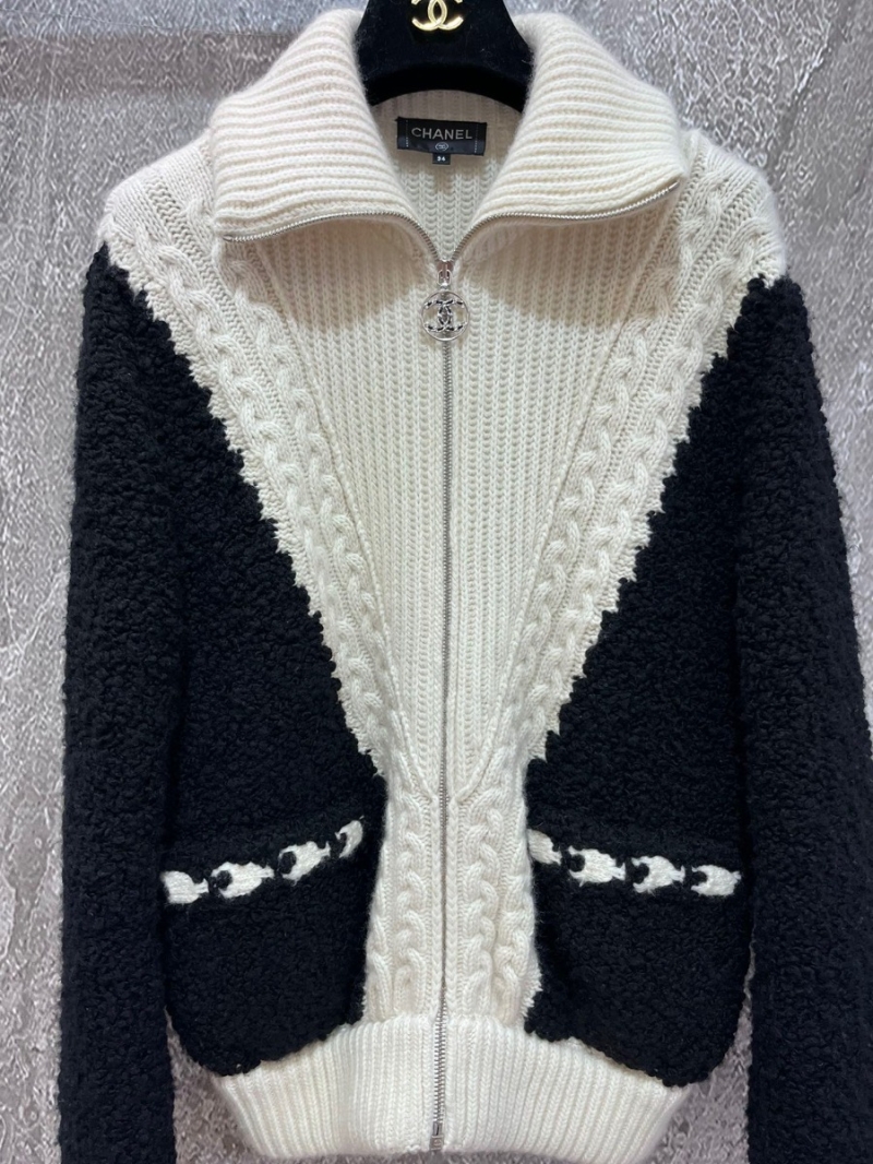 Chanel Classic Panda Wool Cardigan in Black