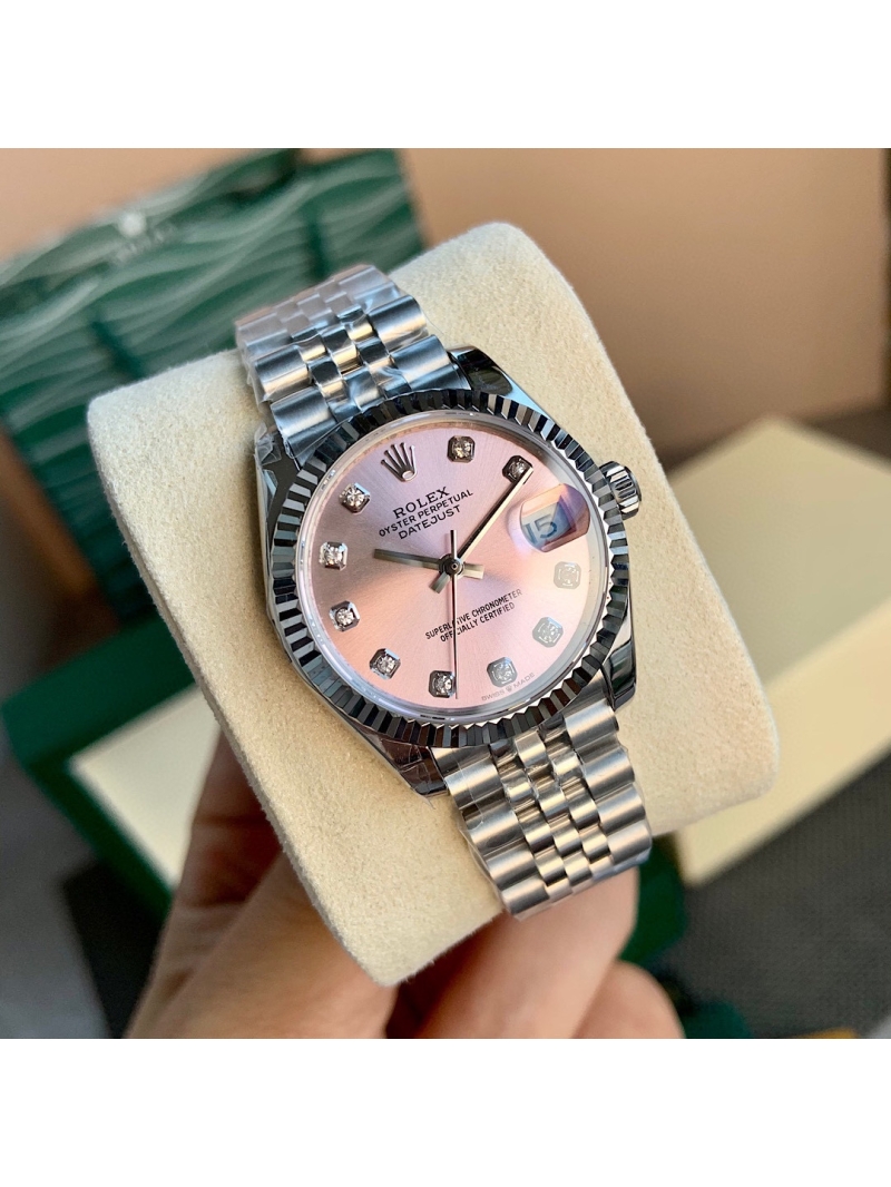 Rolex Oyster Perpetual Datejust 31 in Oystersteel pink dial and Diamonds 278240