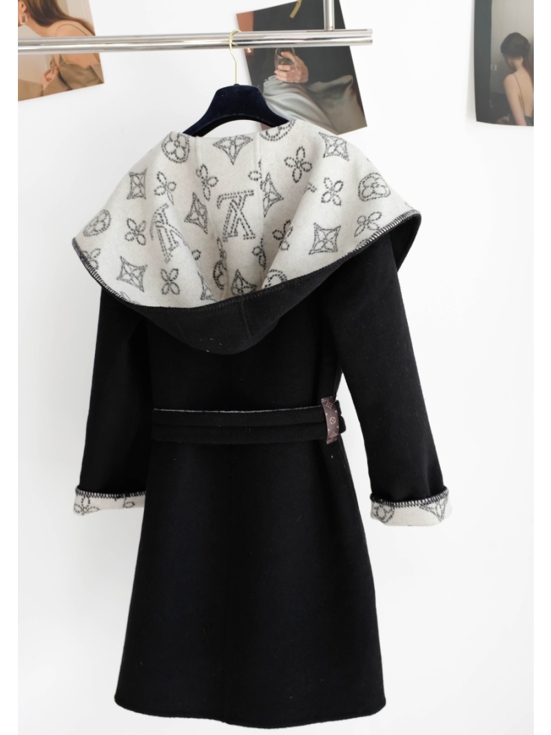 Louis Vuitton LV Monogram Wool Hooded Coat