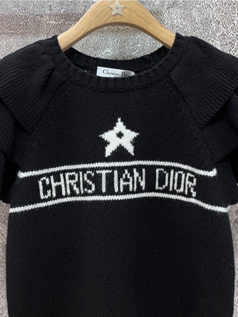 Dior Lucky Star Cashmere Knit Sweater. Black