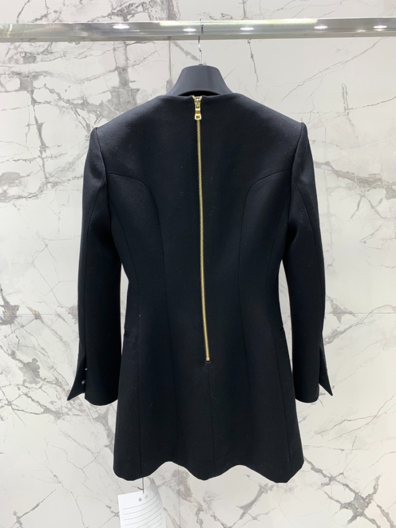 BALMAIN Grain Wool Blazer Dress in Black