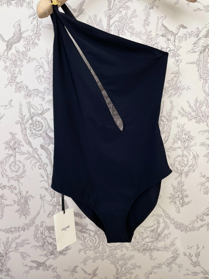 Celine Early Spring Asymmetrical Cutout One-Piece Swimsuit