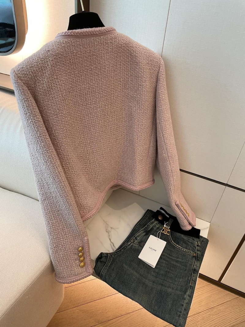 CELINE New Chunky Tweed Jacket - The Ultimate Youthful Pink Edition
