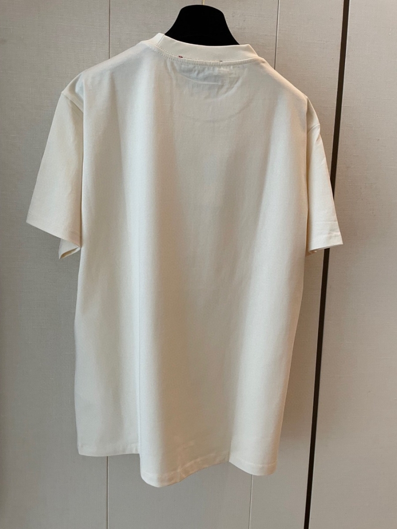 Gucci Classic Black Cotton T-Shirt with Green and Red Stripes white