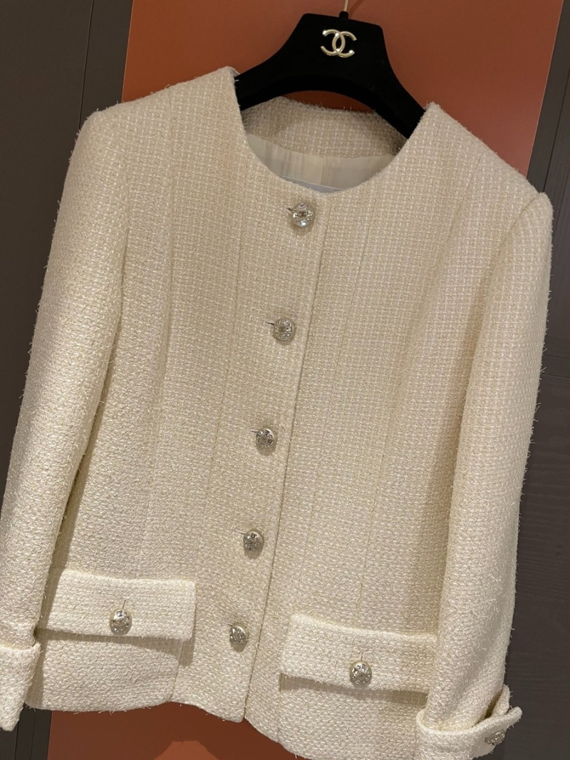 Chanel 2023 SS Yellow Tweed Jacket