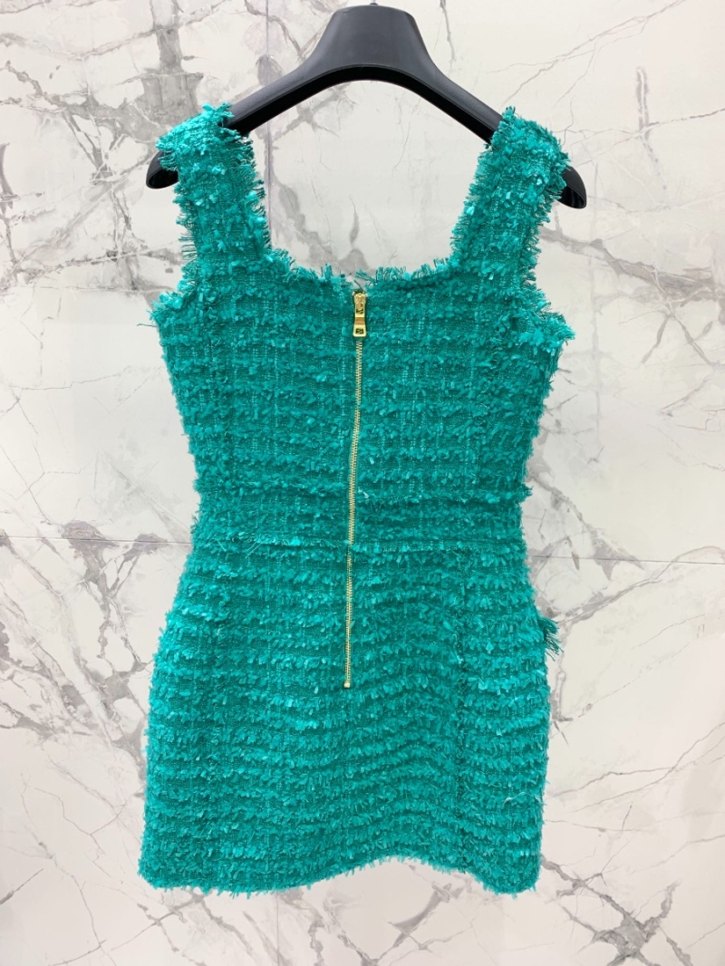 BALMAIN High-End Tweed Sheath Dress