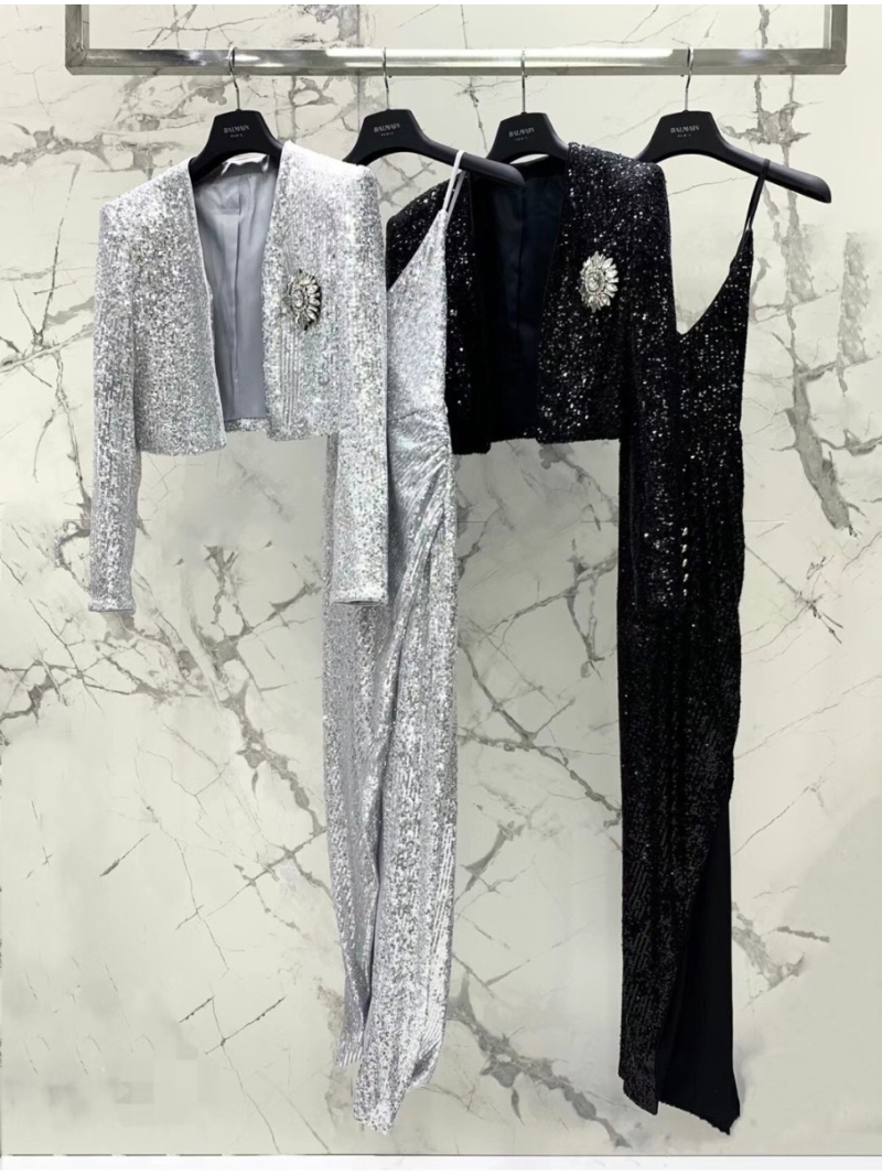 BALMAIN 2023 Sequin Suit Set