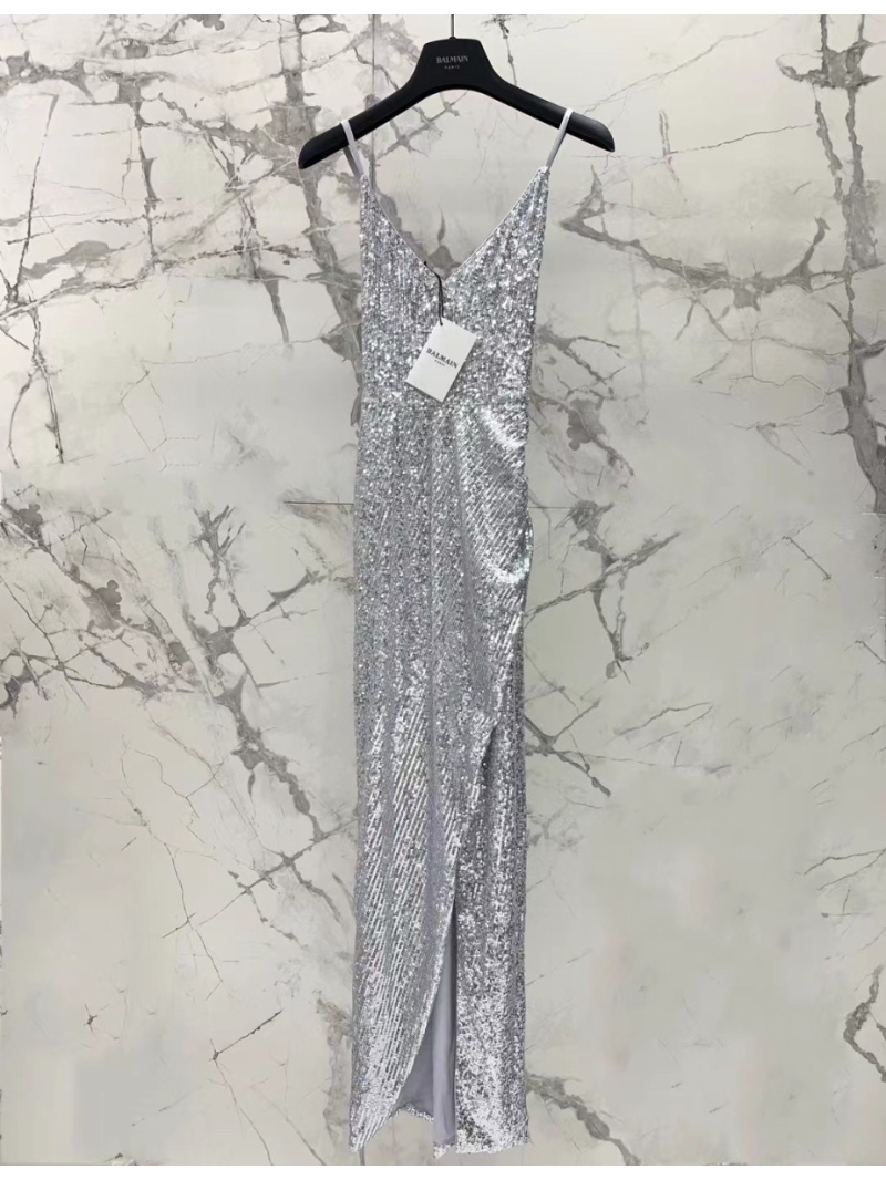 BALMAIN 2023 Sequined Evening Dress