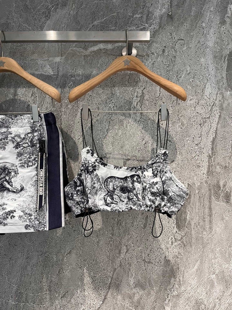 Dior Fall Riviera Animal Bandeau Top with Straps