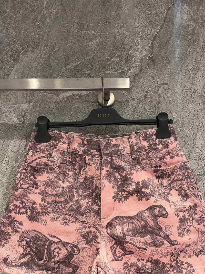 Dior Fall Riviera Collection Summer Pink Animal Print Shorts