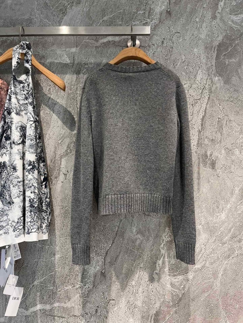 Dior Lucky Star Long-sleeve Sweater in Pink and Gray