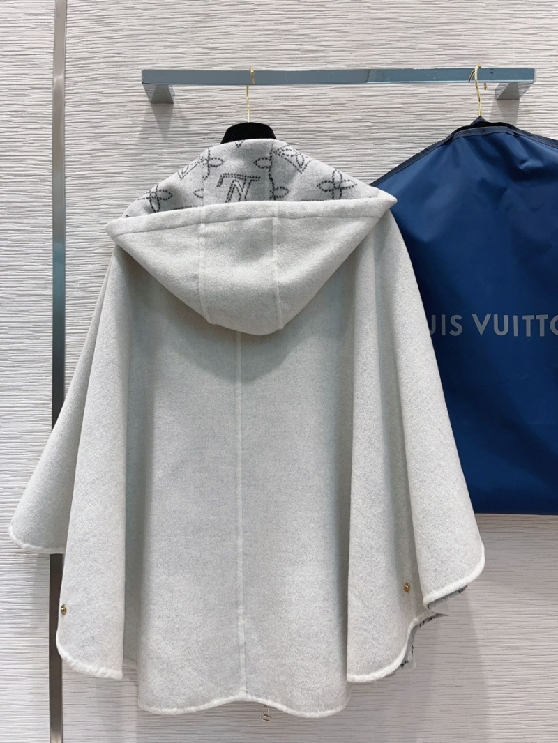 Louis Vuittion Grey-White Reversible Cashmere Coat