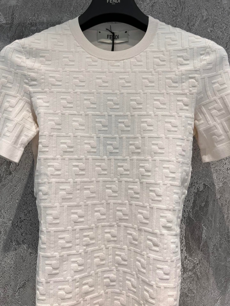 Fendi Embossed FF Logo Knit Top