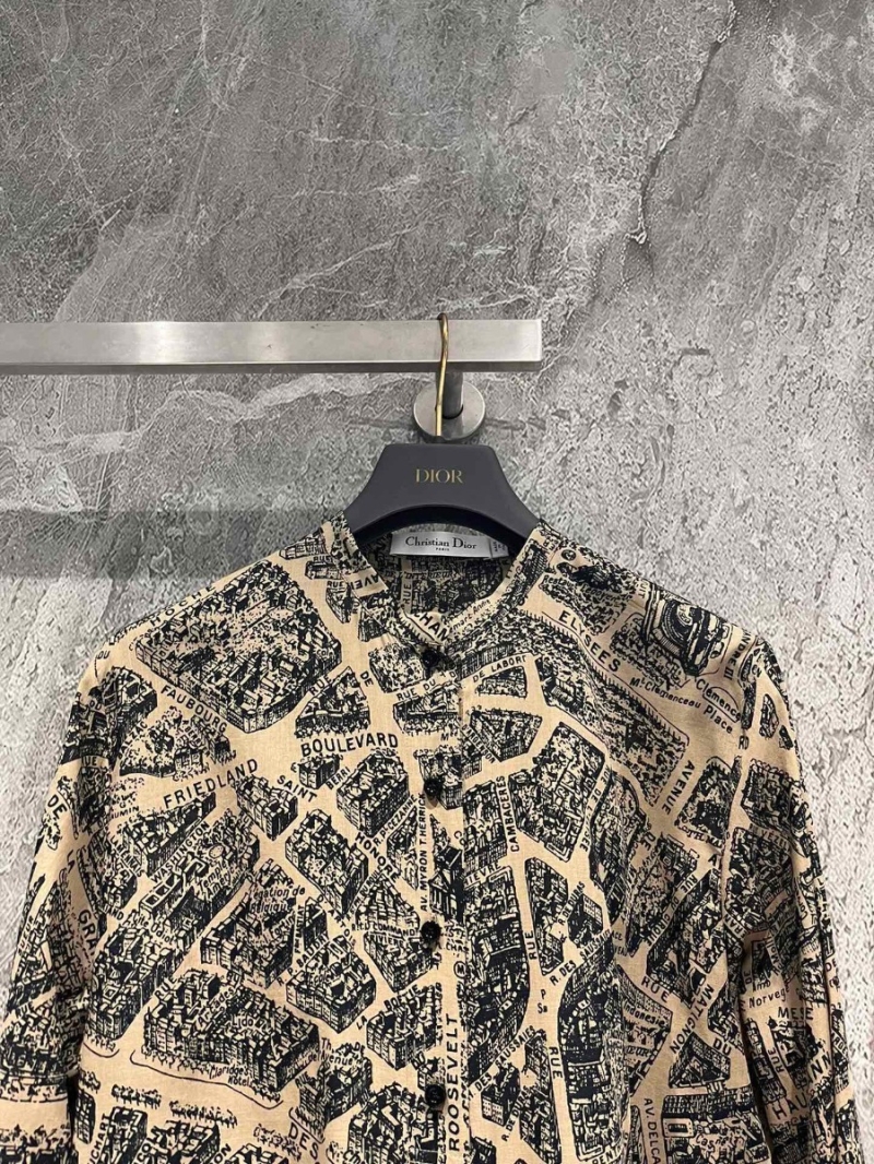 Dior Winter Paris Map Print Shirt