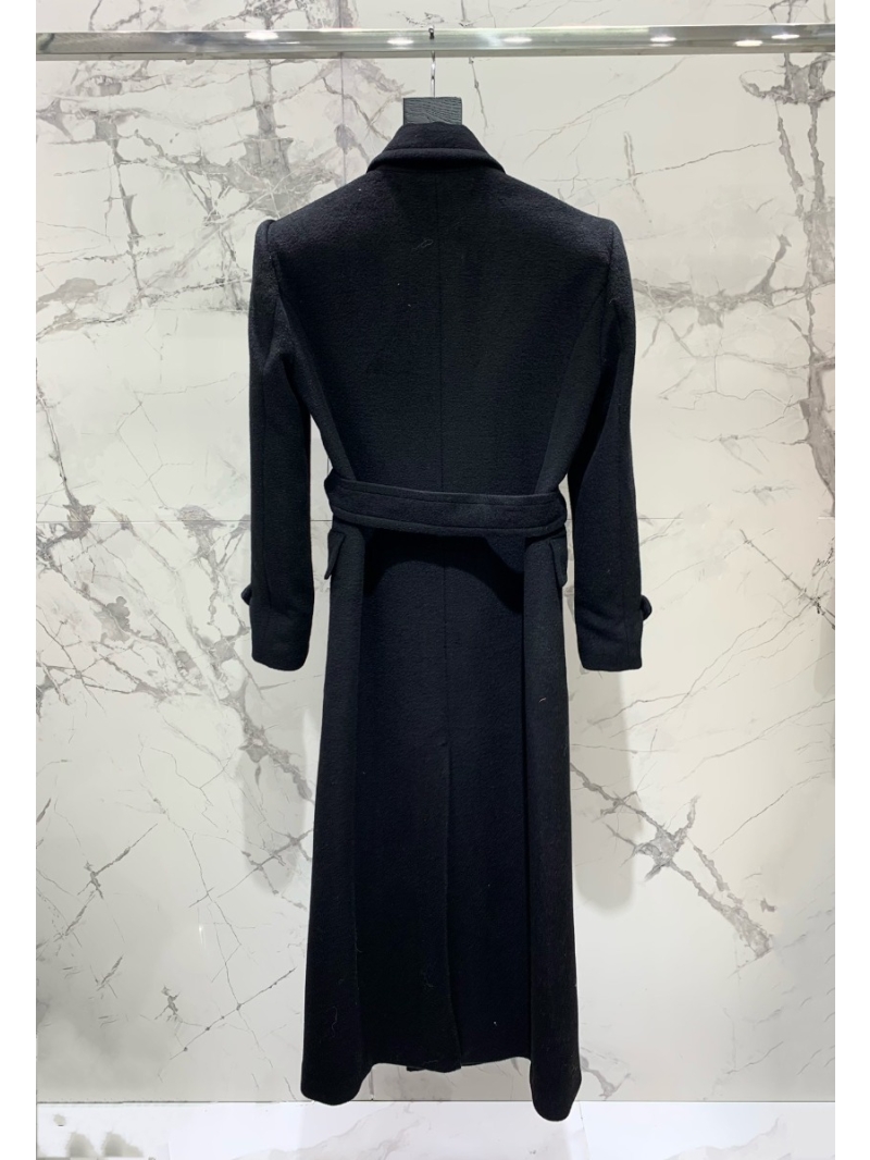 SAINT LAURENT 2023 New Pure Wool Coat Black