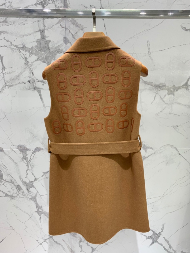 HERMES 2023 Fall/Winter Equestrian Long Cashmere Vest