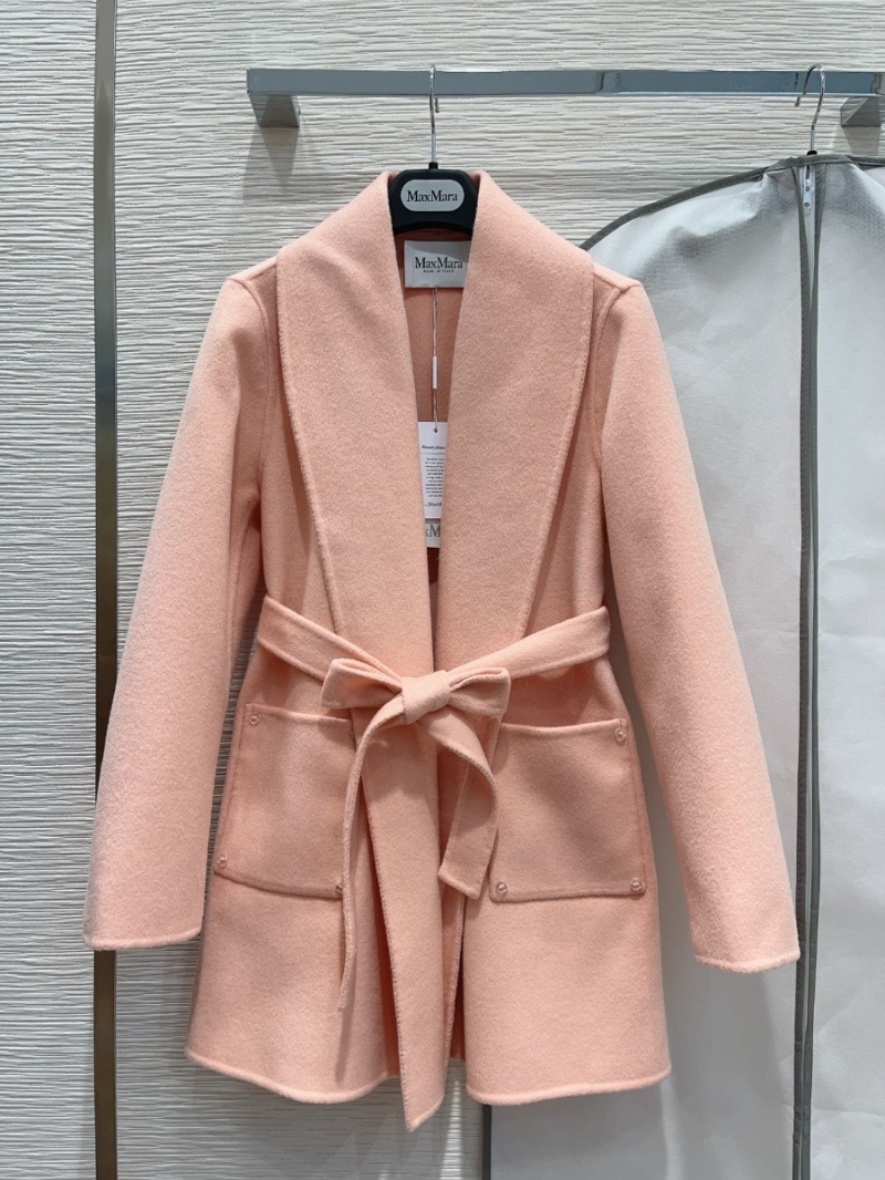 MAX MARA Original Quality Pink Prestige Ensemble Cashmere Wool Jacket with Fox Fur