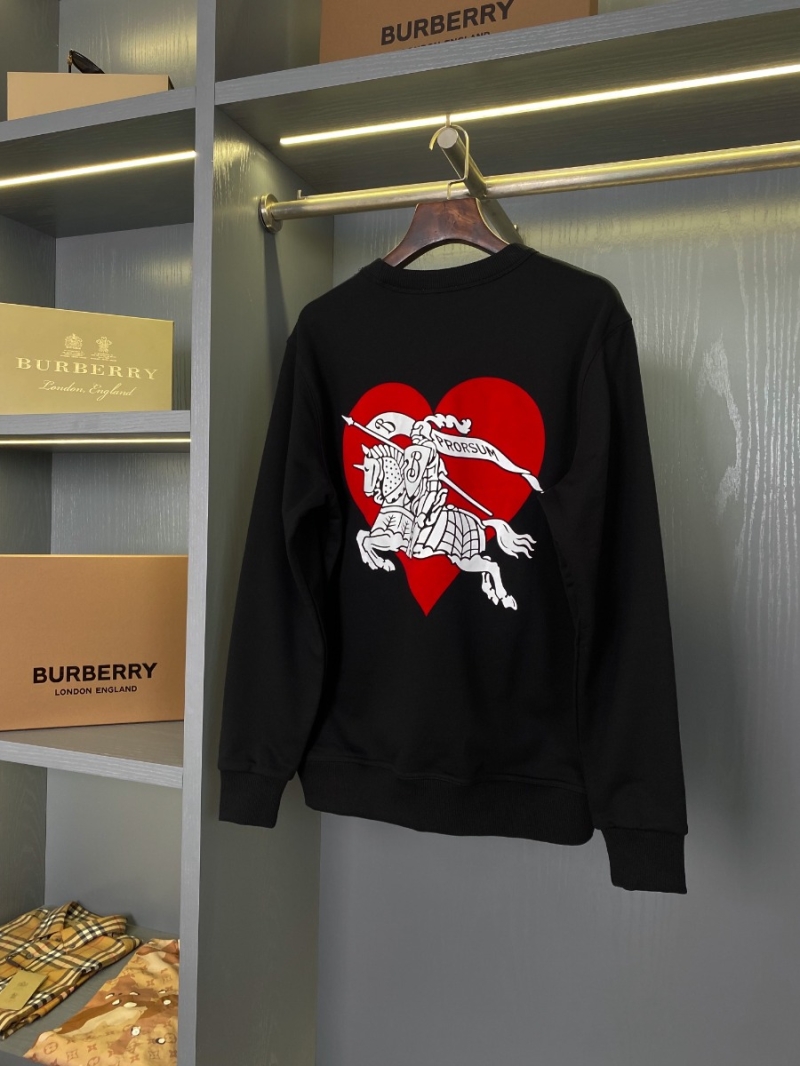 Burberry Heart-Shaped Equestrian Knight Logo Cotton Sweatshirt - Unisex