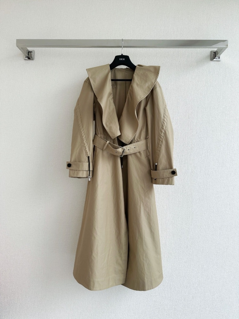 DIOR Ruffled Collar Trench Coat