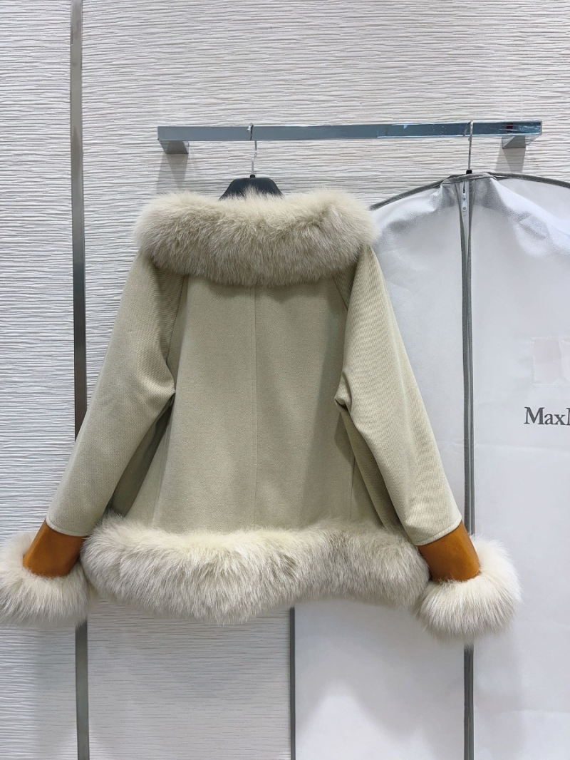 MAX MARA Luxe Handcrafted Greenish Horn Buckle Coat