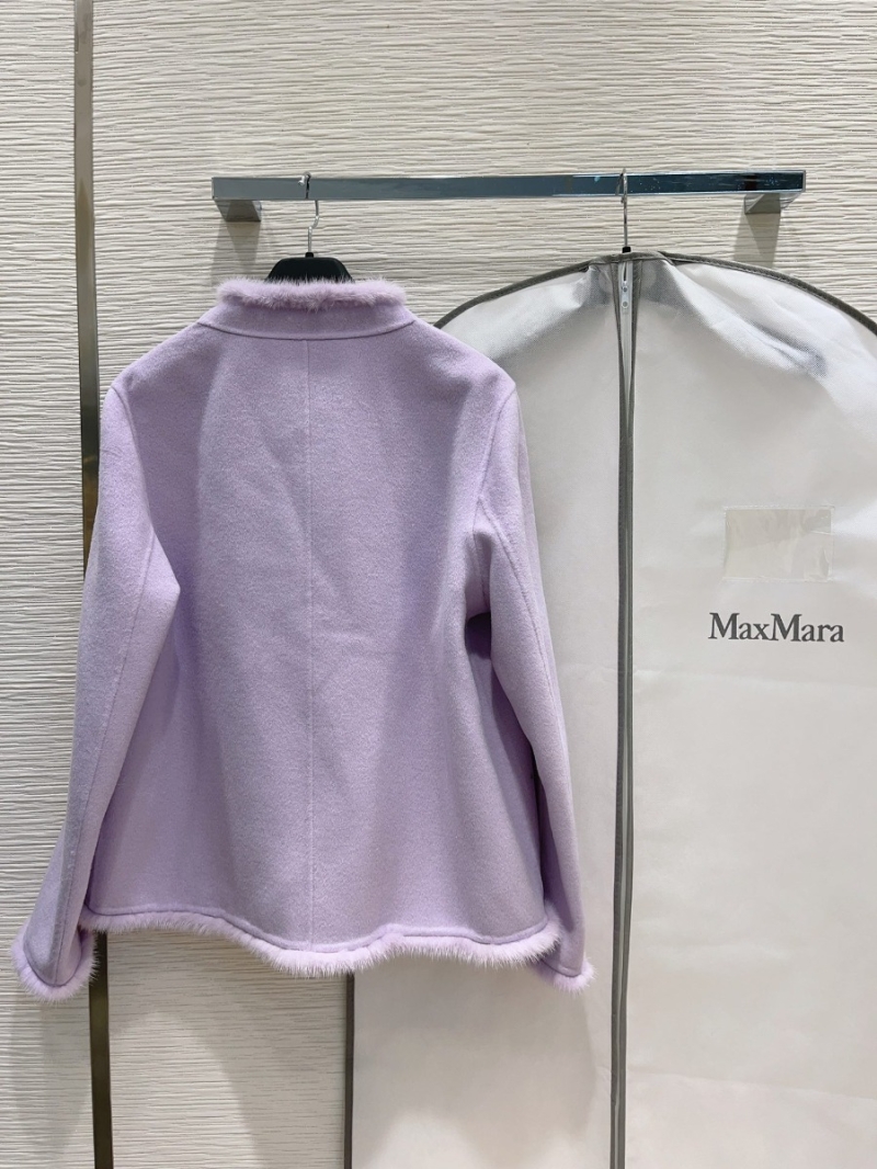 MAX MARA Exquisite Luxury Purple Outerwear