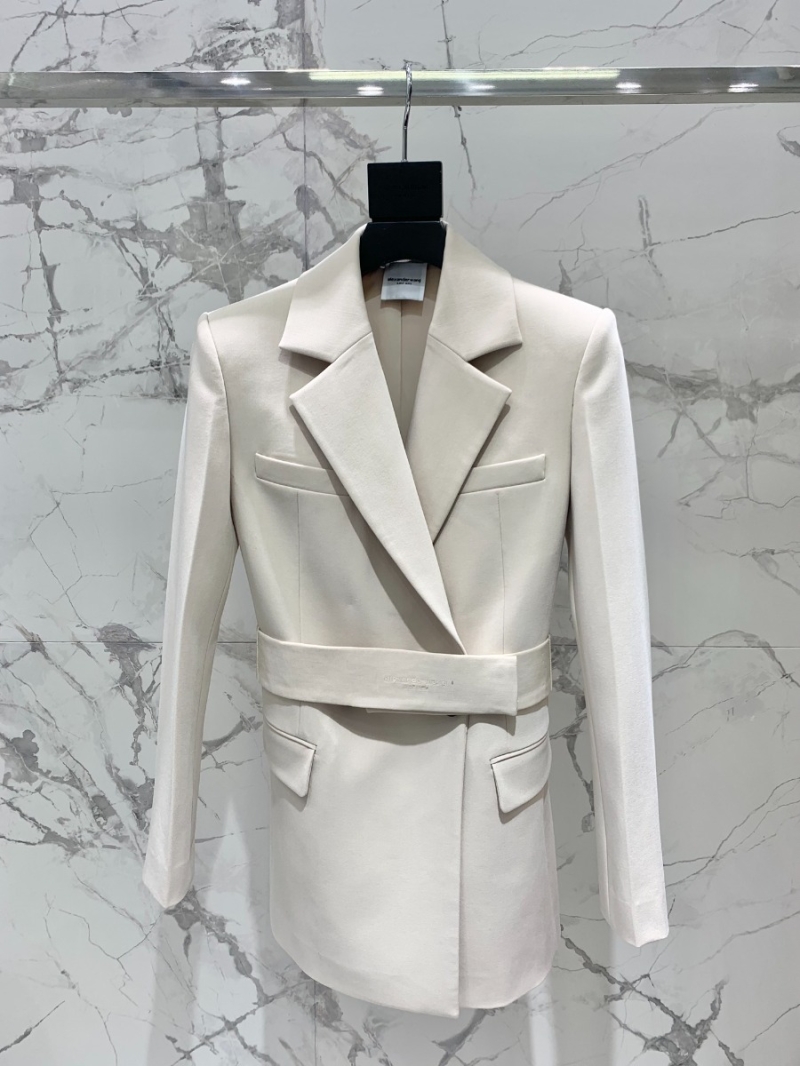 Alexander Wang Wool Belted Blazer. Off White