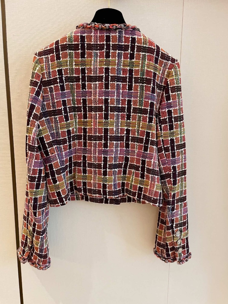 Chanel CC23 New Jacket in Lavender Pink Checkered Diagonal Soft Nini Fabric