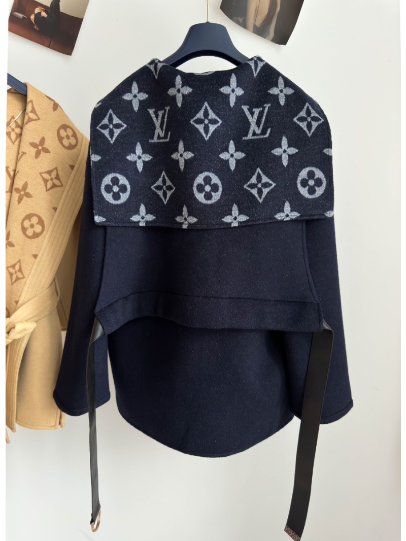 Louis Vuitton LV Monogram Double-Pocket Wool Navy-Inspired Coat