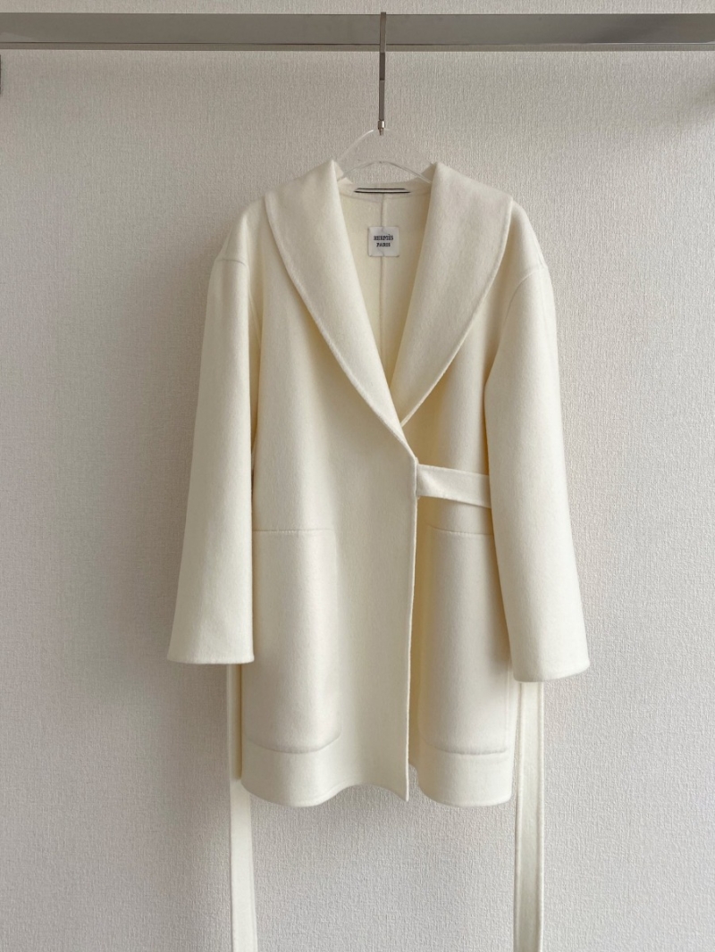 Hermes Large-Pocketed Double-Faced Wool Robe Coat