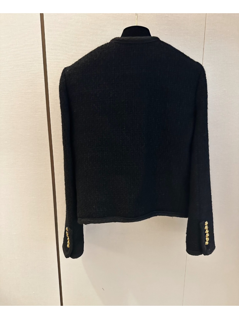 CELINE New Arrivals: Wool-Loop Knit Jacket with Original 6-Button Design