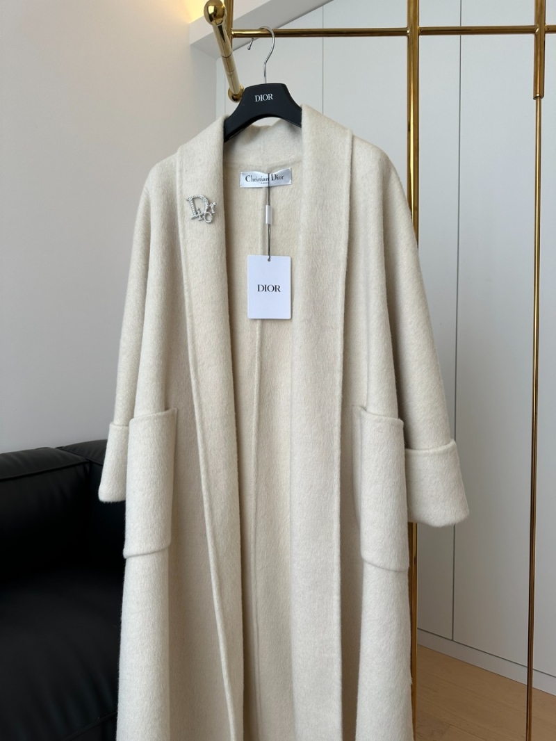 Dior 2023 Double-Pocket Robe-Inspired Wool Coat